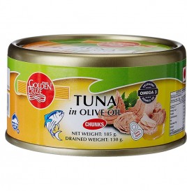 Golden Prize Tuna Chunks in Olive Oil   Tin  185 grams